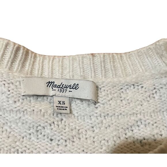 Madewell cream sweater womens XS wool blend - Picture 2 of 8